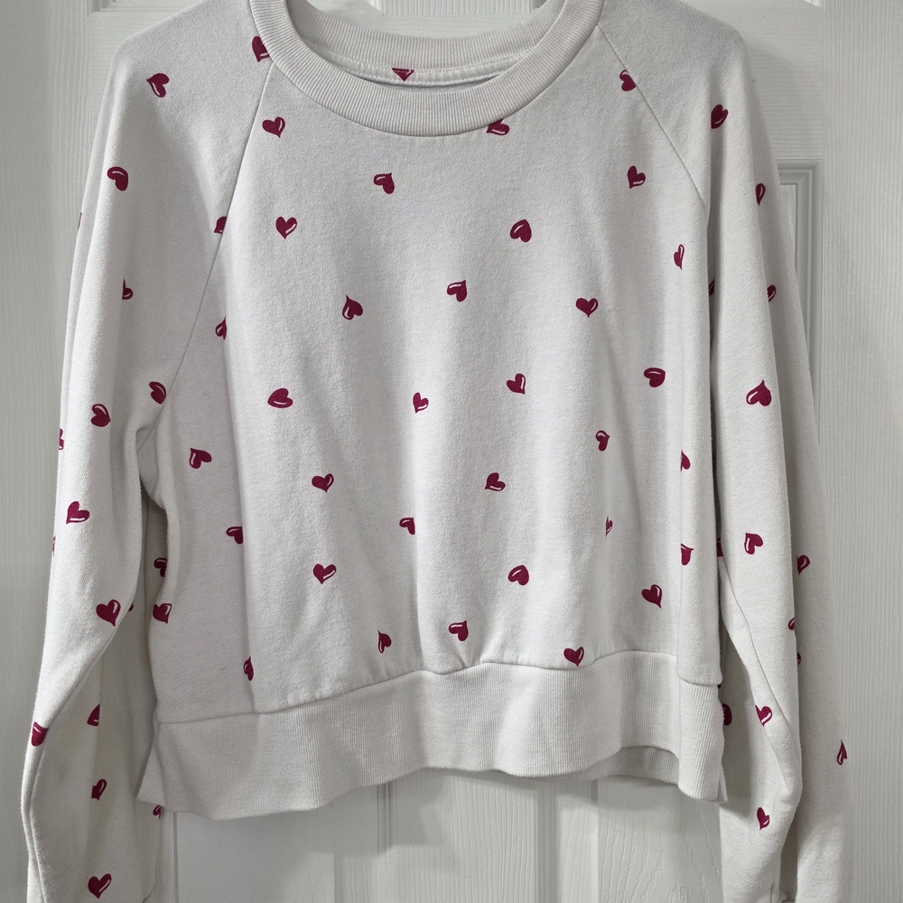 Colsie White and Pink Sweatshirt
